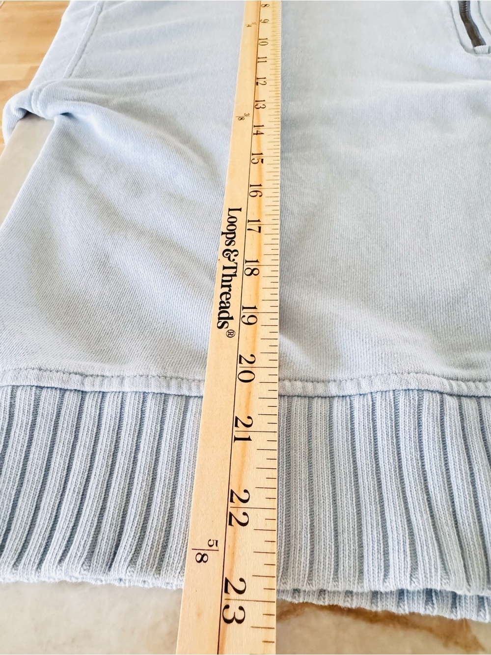 Aerie Blue Half Zip Pullover Sweatshirt Oversized Relaxed Size L/G - Picture 8 of 8